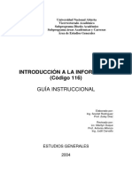 116 Introducción a La Informatica, Guia Instruccional