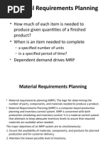 Material Requirements Planning