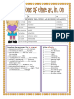 Prepositions of Time