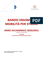 Bando Erasmus+Studio 20 21 ITA