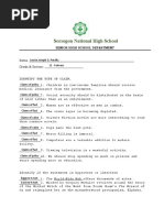 Quiz in Reading and Writing - Louise Peralta - 11 - Fairness