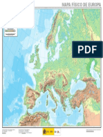 Mapa Fisico de Europa Mudo 1 13.725.000