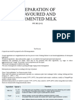 Preparation of Flavoured Milk and Fermented Milk