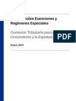 Informe Sobre Exenciones y Regímenes Especiales - Comisión Tributaria - Enero 2021