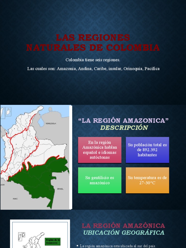 LAS ReGIONES Naturales DE COLOMBIA | PDF | Evento festivo (incluido el ...
