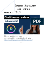 Divi Theme Review