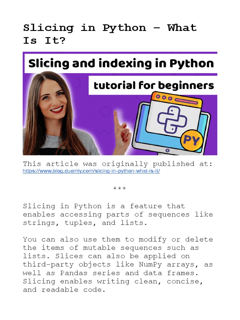 Slicing in Python | PDF | Programming Paradigms | Computer Engineering