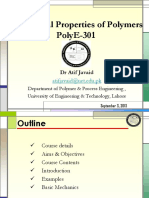 Mechanical Properties of Polymers Polye-301: Atifjavaid@Uet - Edu.Pk