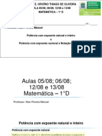 Aula 0508 0608 e 1208 e 1308 1 D Potenciação e notação cientifica