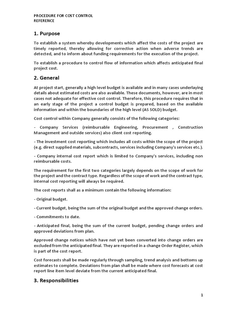 Cost Control FSCRBD | PDF | Forecasting | Engineer