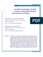 The Role of Ownership Concentration, Its Types and Firm Performance A Quantitative Study of Financial Sector in Pakistan