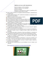 Características Evaluación Tradicional