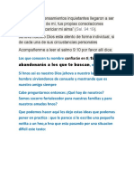 Cuando Mis Pensamientos Inquietantes Llegaron A Ser Muchos Dentro de Mí