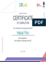 Certificate Dqlabsqltsbgdkal