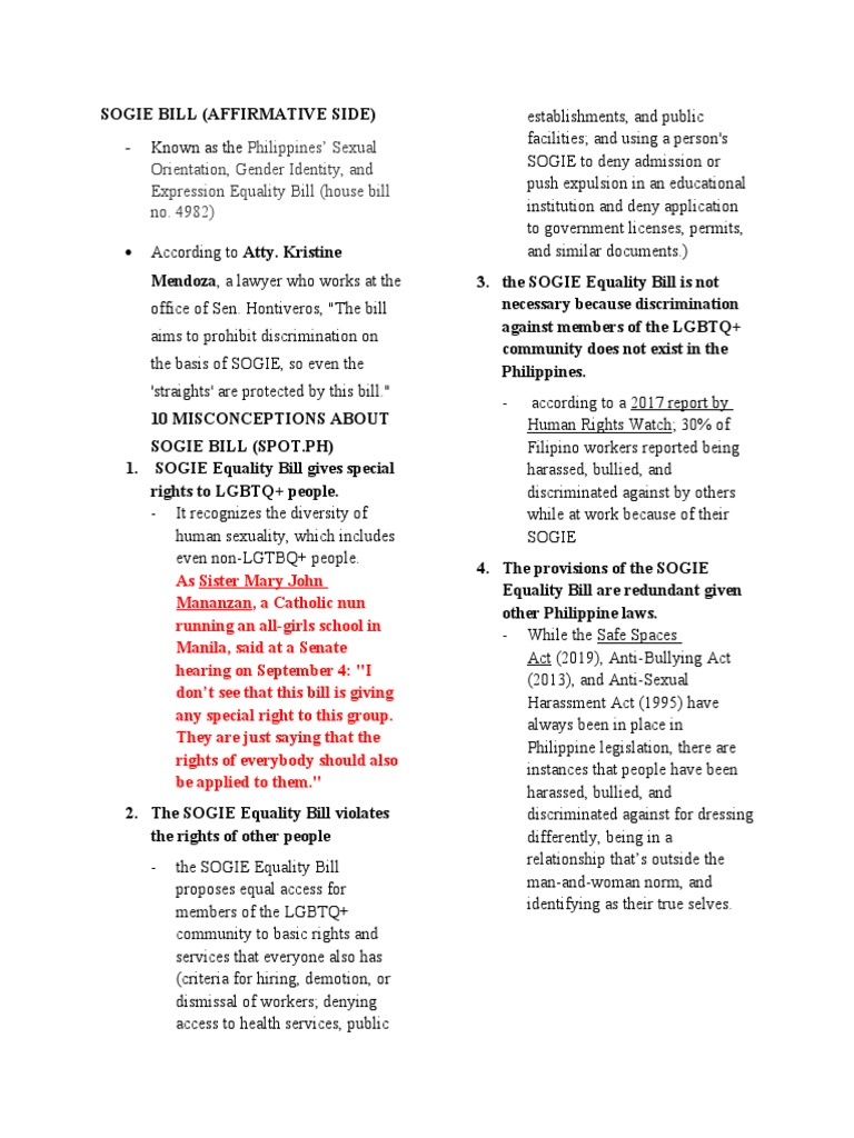 Philippines' Sexual Orientation, Gender Identity, and Expression