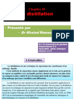 Chapitre 5. La Distillation