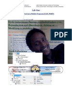 Lab One: A First Java Mobile Program (CLDC/MIDP)