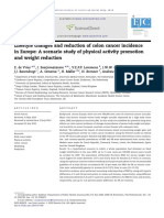 Lifestyle Changes and Reduction of Colon Cancer Incidence in Europe: A Scenario Study of Physical Activity Promotion and Weight Reduction