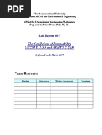 Lab Report #07 The Coefficient of Permeability (ASTM D-2434 and ASHTO T-215)