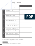 3C GRAMMAR Word Order in Questions: Your Partner