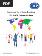 International Test of English Proficiency: iTEP SLATE Orientation Guide