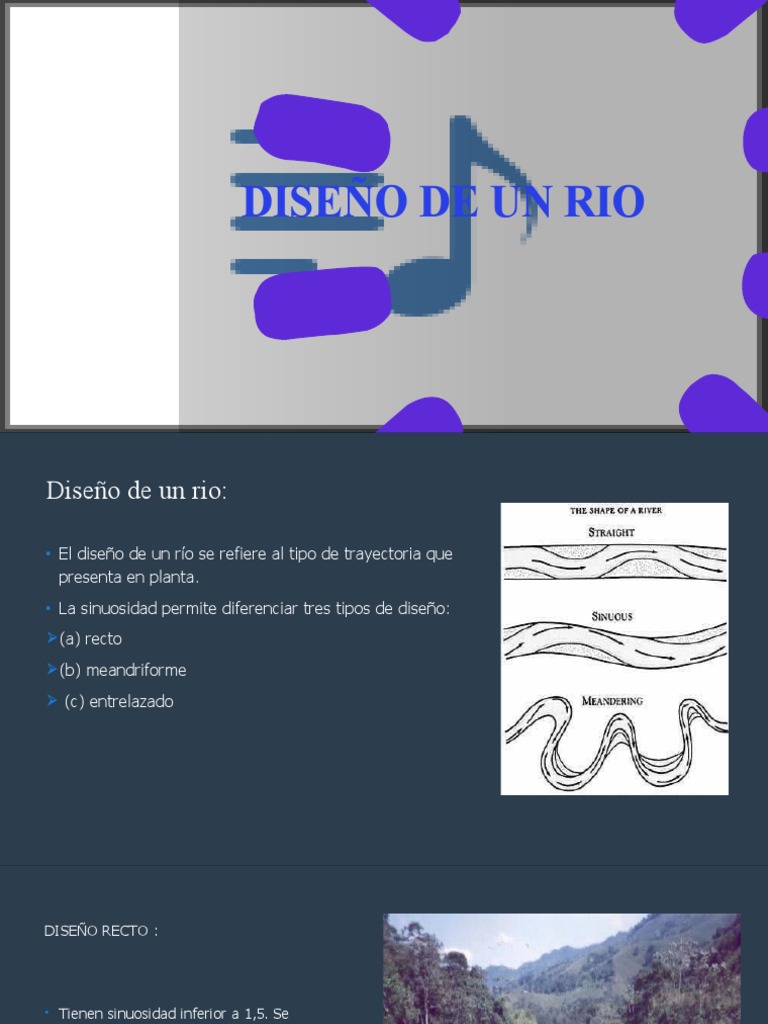 Tipos de diseño de ríos y sus partes | PDF