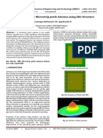 Simulation of 2.4Ghz Microstrip Patch Antenna Using Ebg Structure