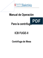 Centrífuga ICB-FUGE II Manual de operación