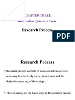 Research Process: Chapter Three Information Systems 3 Year