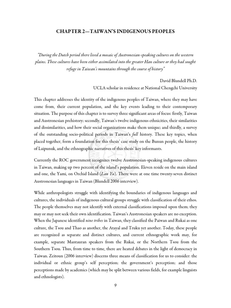 Chapter 2-Taiwan'S Indigenous Peoples | PDF | Kinship | Polynesia