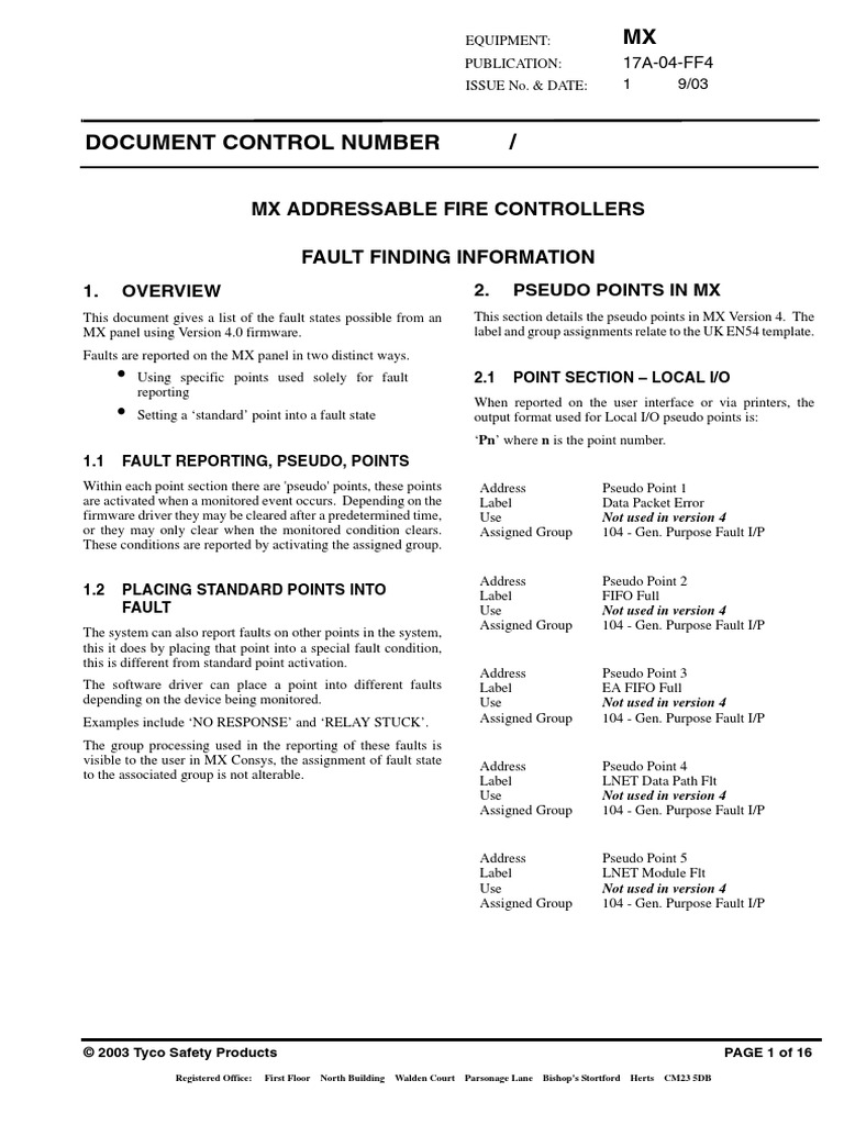 MX Fire Alarm Fault Finding 1 PDF Relay Computer Network