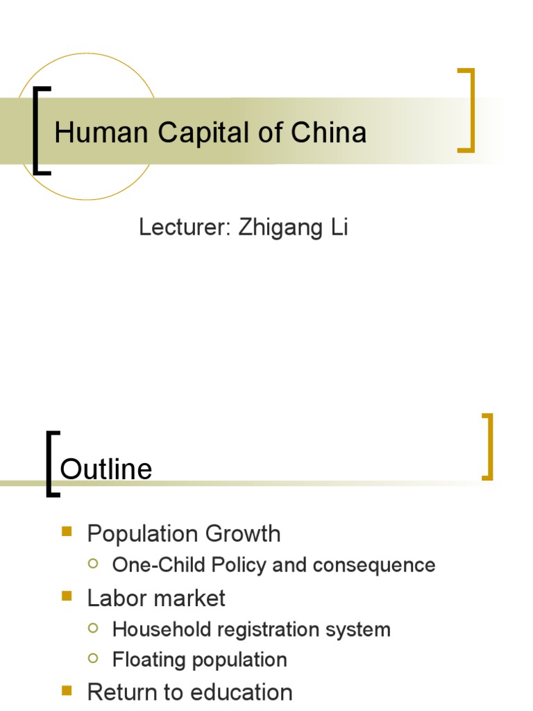 Human Capital Dynamics in China | PDF | Economic Growth | Total ...