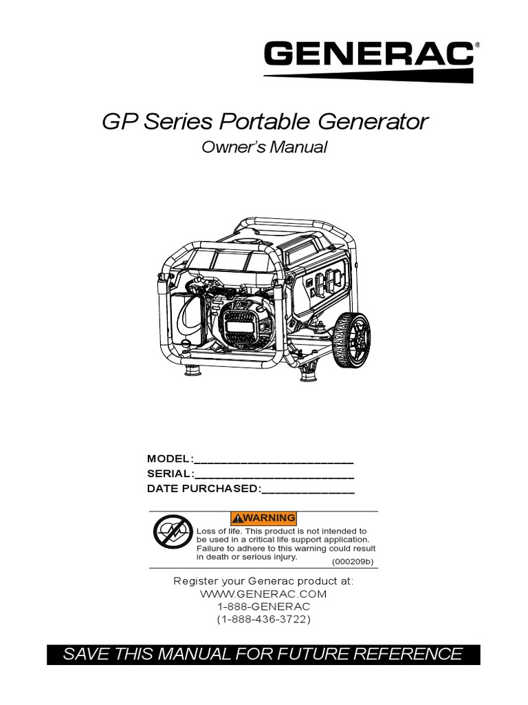 Generador Generac GP Series | PDF | Ac Power Plugs And Sockets ...