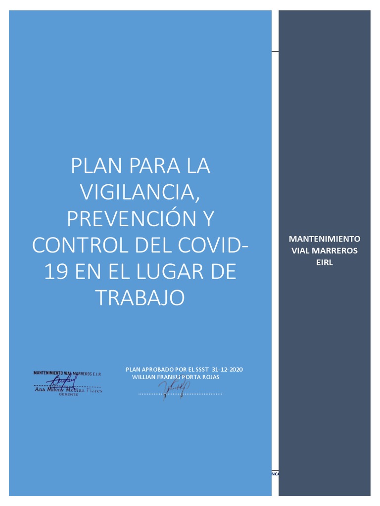 Plan para Vigilancia y Control Covid - 19 - MINSA MV MARREROS ...