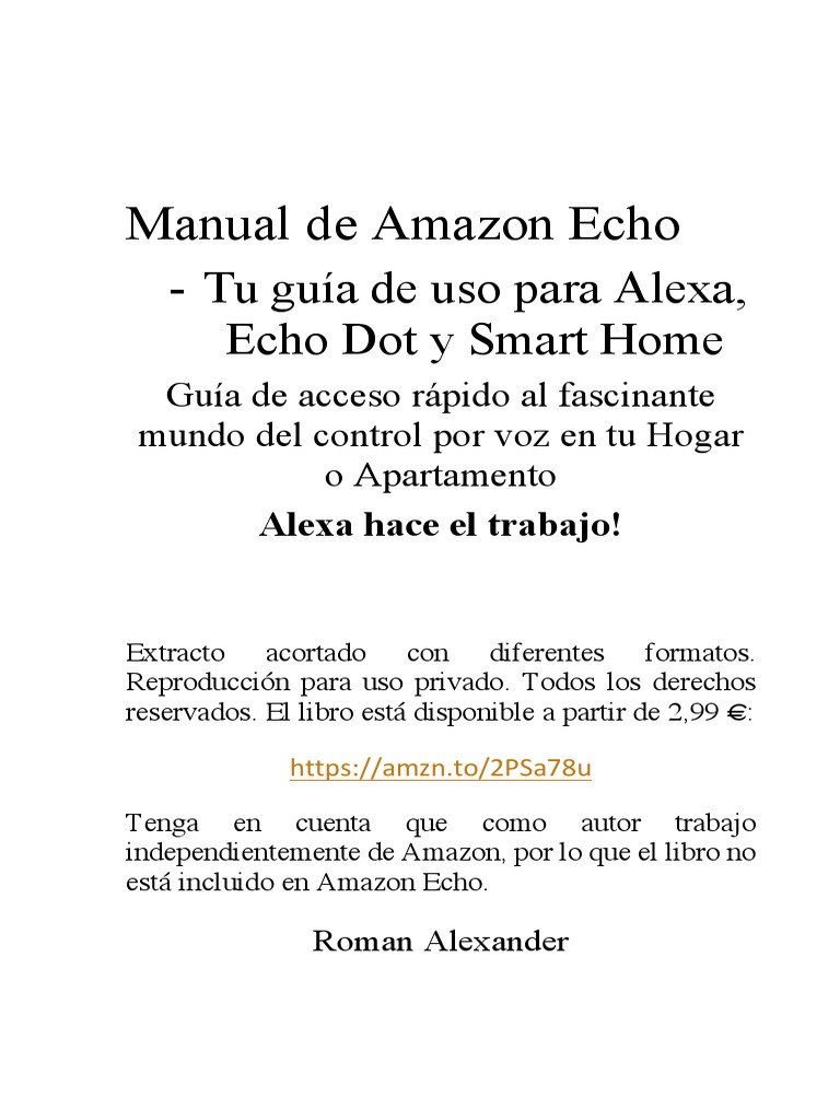 Manual Amazon Echo Guia Uso Alexa | PDF | Amazon Echo | Informática