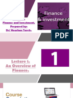 Lecture 1 Finance and Investment Course