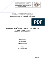 Planificación de la Capacitación Aulas Virtuales