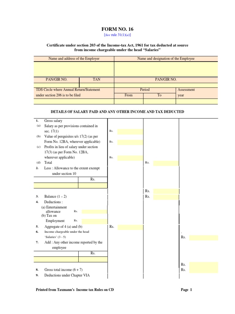 Form 16 | PDF | Government Finances | Economies