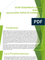 Hambatan Komunikasi Lintas Budaya (Mahasiswa Papua Di Surabaya)