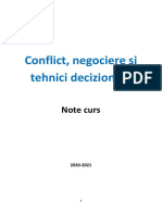 Curs Conflict, Negociere Și Tehnici Decizionale RU