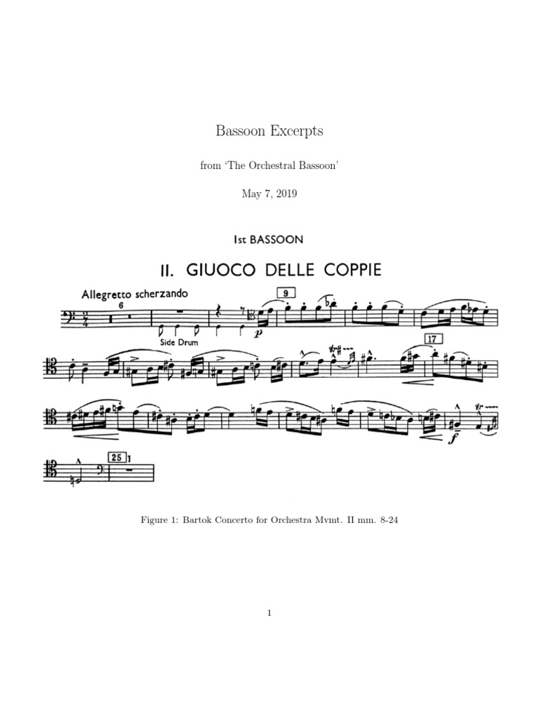 Bassoon Excerpts From The Orchestral Bassoon' May 7, 2019 PDF