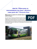 La Ciudad de Pilsen Pone Dos E-Bus