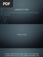 Group 3-V3B: 12-Volts Regulated Variable DC Power Supply