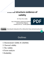 Internal Structure Evidence of Validity PPT - QVW2019
