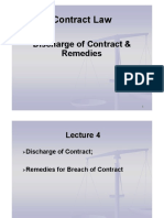 Contract Law Remedies & Discharge
