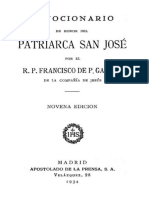 Devocionario en Honor Del Patriarca San Jose, 9 Ed., 1934