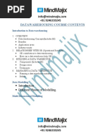 Datawarehousing Course Contents: Different Phases of Modelling