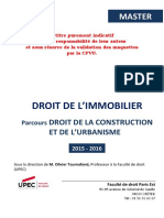 BROCHURE Master Droit L'immobilier - 2015-2016