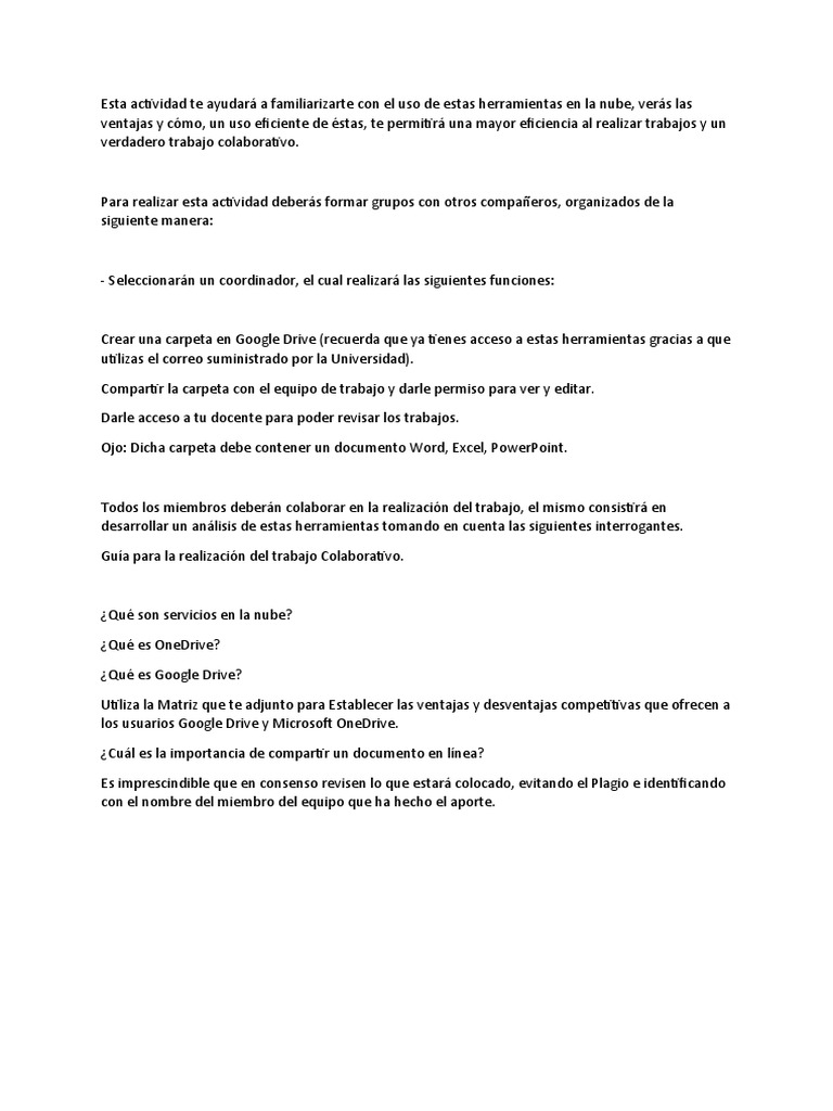 Herramientas en la Nube para Trabajo Colaborativo | PDF | Crecimiento ...