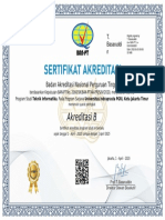 Akreditasi Program Studi Teknik Informatika Universitas Indraprasta PGRI